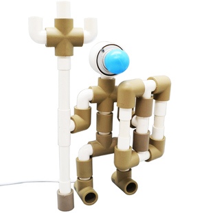 小学生手工科技创新大赛作品科学发明材料DIY声控拼装机器人台灯