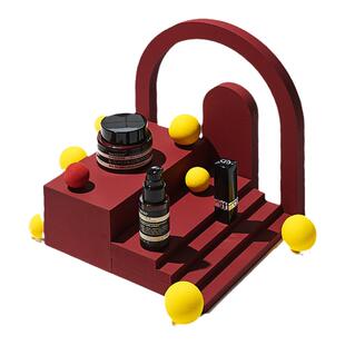 摄影道具红色装饰几何道具拍照摆件陈列创意拍摄复古静物摄影背景