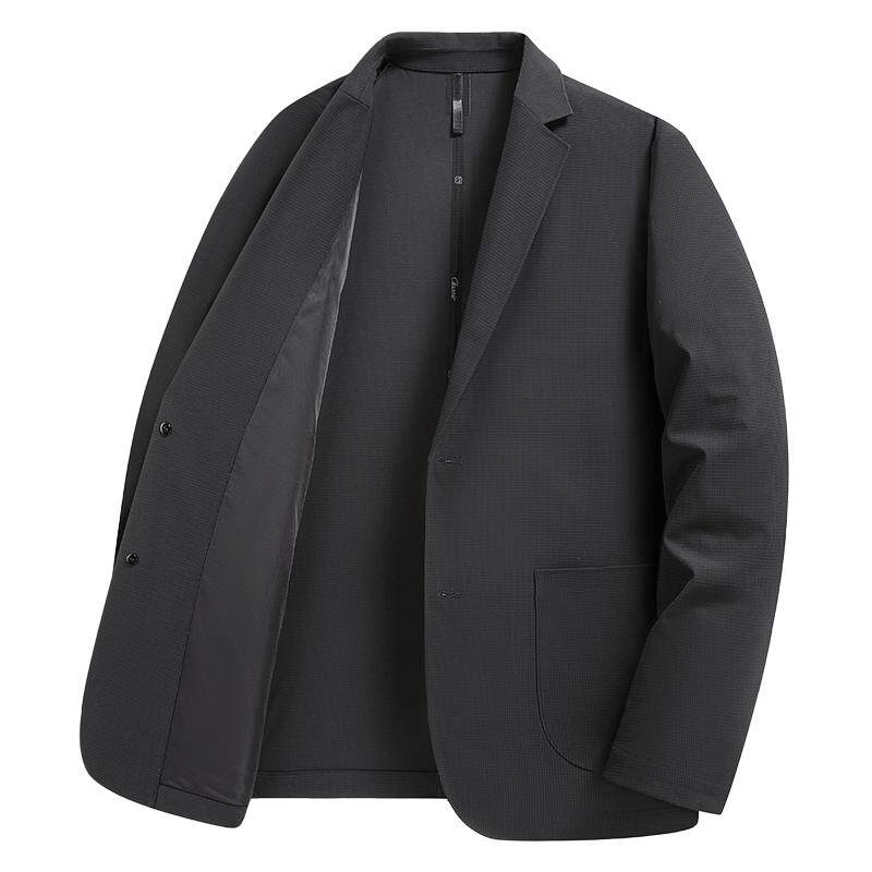 罗蒙男士时尚潮流弹力冰丝西服男