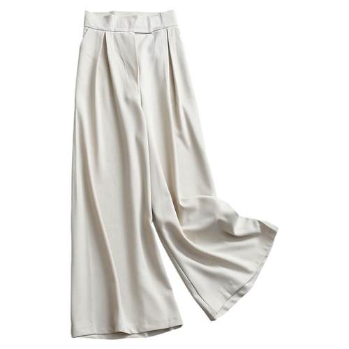 纯色宽松松弛感高腰显瘦阔腿裤西裤气质通勤百搭女裤休闲裤L271