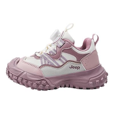 JEEP女童运动鞋轻便软底跑步鞋2025秋冬季新款儿童防滑登山鞋男童