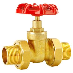 全铜闸阀外丝双活接20水表自来水管25开关4分6分dn15加厚铜阀门