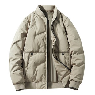 班尼路SK冬季款羽绒服男立领加厚防风保暖御寒2025新款男士外套YS
