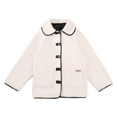 BarryBanny女童双面穿呢大衣防风