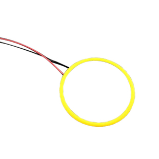 宽压12V-80V圆形LED天使恶魔眼光圈黄红白摩托大货车雾灯改装220V