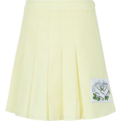 【折扣】SHRIMPS 女多巴胺贴花棉质府绸半身裙百褶裙