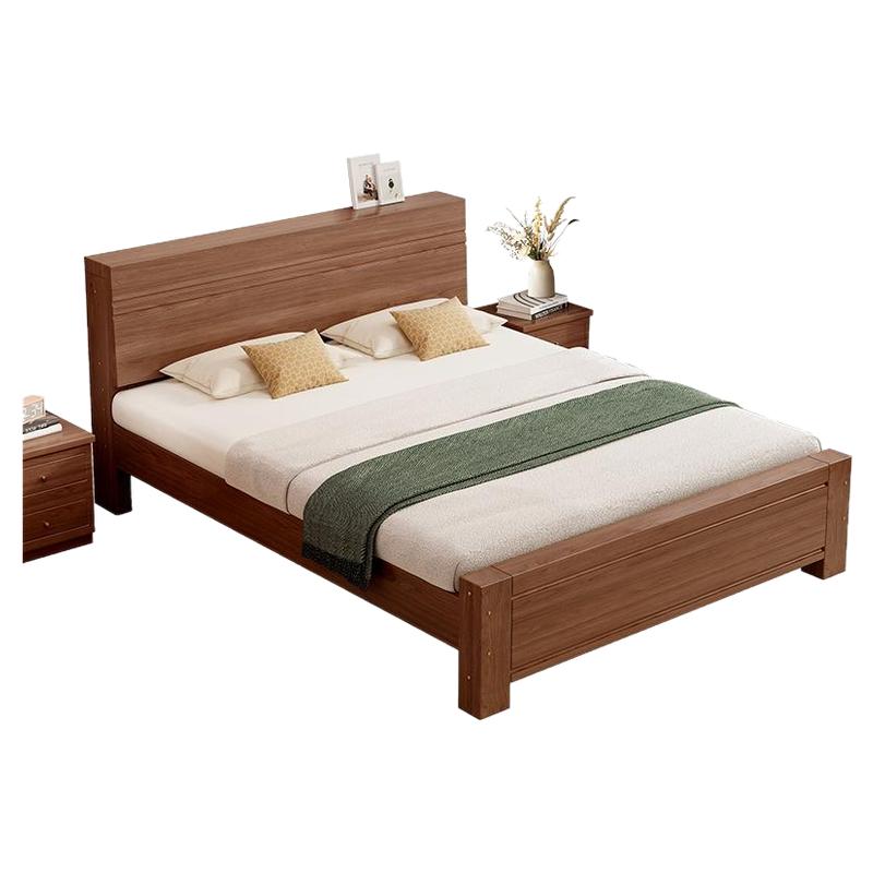 实木床中式加厚床1.8米主卧双人大床升级家用1.5米出租房用单人床