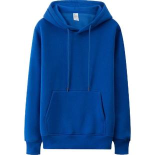 日系春秋冬连帽纯色卫衣男情侣套头褂子潮牌运动青年学生加绒外套