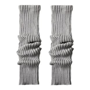 purpleguys雪地靴袜套秋冬季加厚针织配鲨鱼裤灰色保暖堆堆小腿套