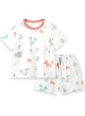 多比兔宝宝夏天套装男女小童可爱衣服短裤夏季薄款短袖套装外出服