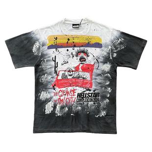 HELLSTAR STUDIOS Gradient rock扎染渐变摇滚风格短袖T恤