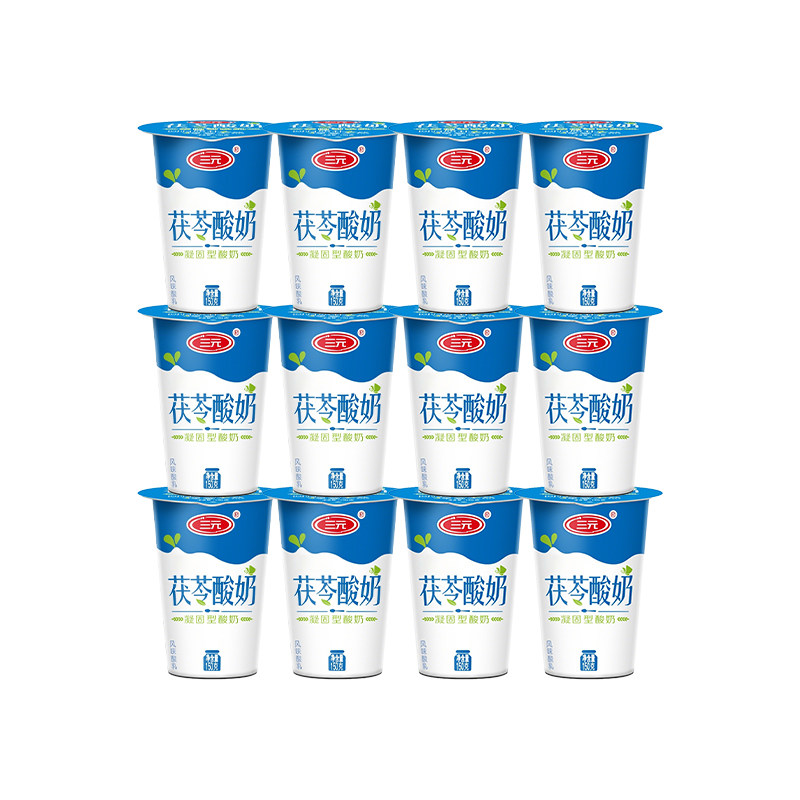 [百亿]三元茯苓酸奶150g*12生牛乳发酵酸奶低温酸奶营养早餐酸奶