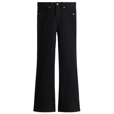 HM女装牛仔裤2025年新款微紧身牛仔裤高腰显瘦喇叭修身裤1260366