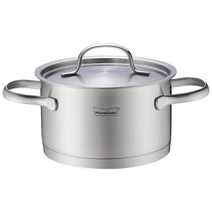 momscook 304不锈钢小奶锅加厚16cm小汤锅煮热泡面锅不粘宝宝辅食