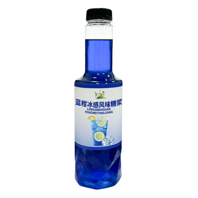 冰火湾冰感蓝柑糖浆1kg冰吸拿铁