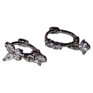 双耳洞蝴蝶吊坠耳圈耳环耳垂高位耳骨钉边缘耳骨环水滴耳坠耳饰女