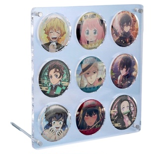 亚克力吧唧展示架动漫卡砖徽章收纳陈列架明星周边加厚透明保护壳