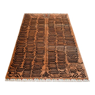 视觉味道 阿富汗进口虎纹手工羊毛地毯编织复古客厅挂毯床边毯