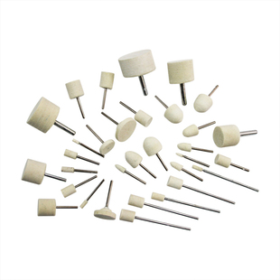 包邮羊毛打磨头圆柱圆锥羊毛轮磨头金属玉石玻璃镜面抛光轮电磨头