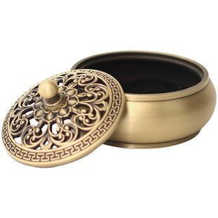 纯黄铜迷你小香炉家用室内沉香熏香炉檀香盘香熏香炉仿古香篆炉