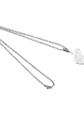 情侣刻字闪钻钛钢项链吊坠