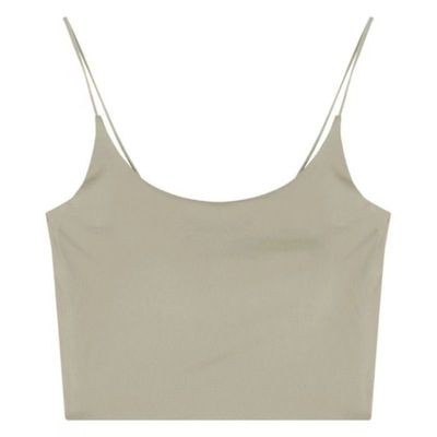 白色带胸垫吊带背心|千人收藏