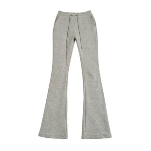 kindame韩国百搭丰胯保暖水貂毛加绒休闲套装微喇运动裤BL23W2201