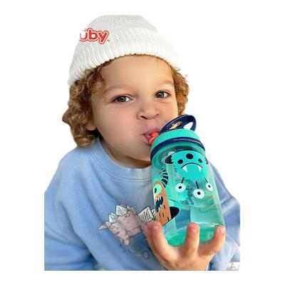 NUBYpp360运动水壶硅胶吸管便携
