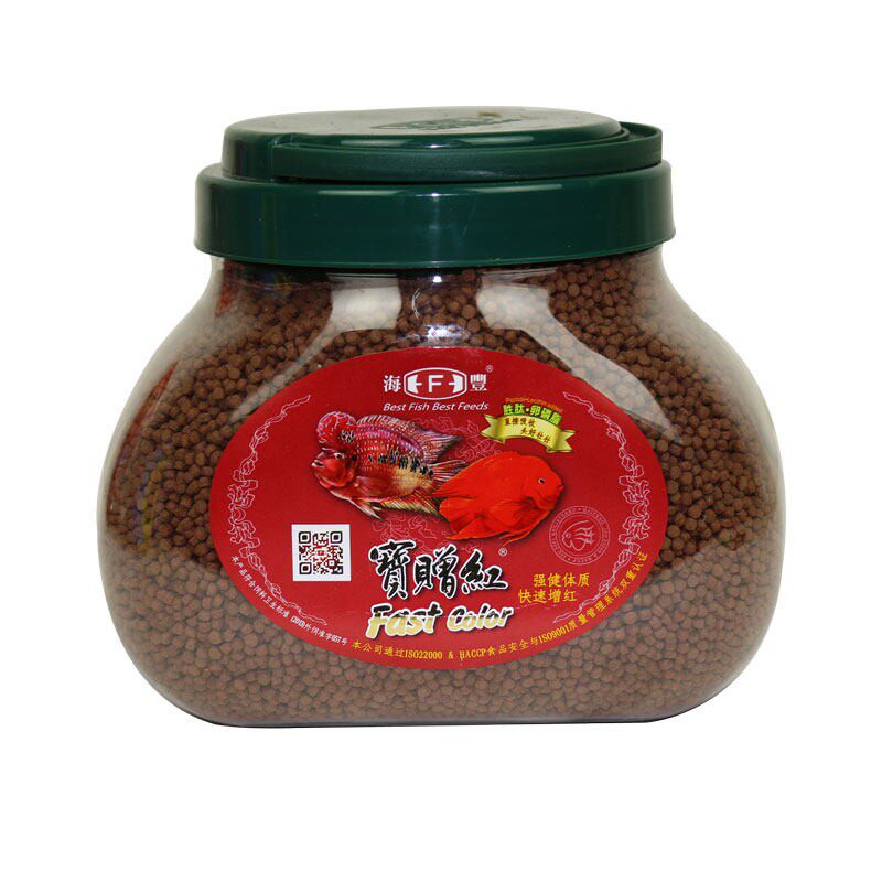 海丰宝赠红血鹦鹉鱼食地图鱼增艳