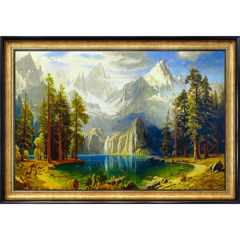 聚宝盆山水美式手绘油画