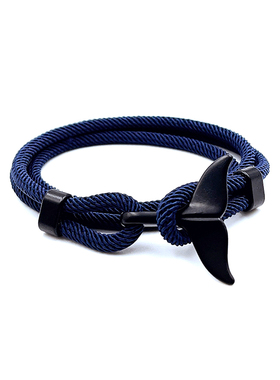 CRIVLA鲸鱼尾手链编织绳男女ins潮冷淡风小众设计情侣简约手饰环