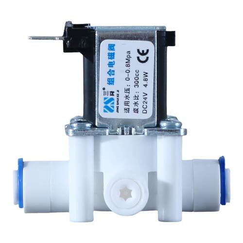 24V净水器电磁阀RO纯水机废水开关300CC1500cc废水比过滤器配件