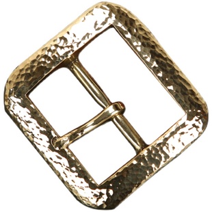 纯铜皮带扣配件黄铜手工定制腰带头扣环捶打纹金属日字扣针扣零件