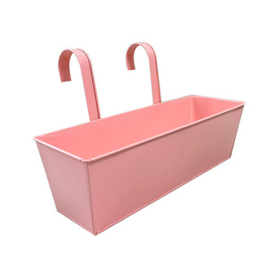 新款铁艺花盆可拆卸挂钩阳台多肉悬挂吊桶田园铁皮花器吊篮花盆