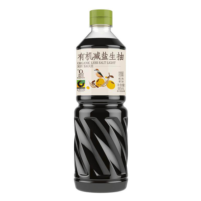 禾然有机减盐生抽885ml