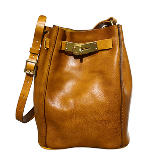 品质打动你~意大利植鞣牛皮包女凯莉包复古真皮女包单肩包大包