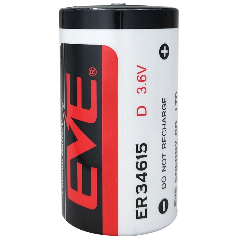 EVE亿纬锂能ER34615 D型1号3.6V水表电池流量表可配带插头天然气