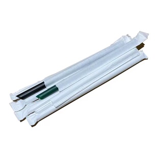 纸包装吸管一次性尖头粗细吸管透明黑色墨绿珍珠奶茶果汁饮料包邮