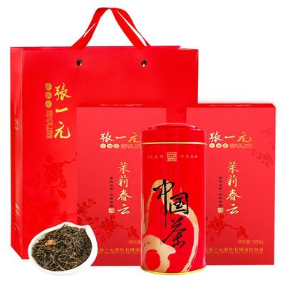 张一元茉莉花茶茉莉春云360g礼盒