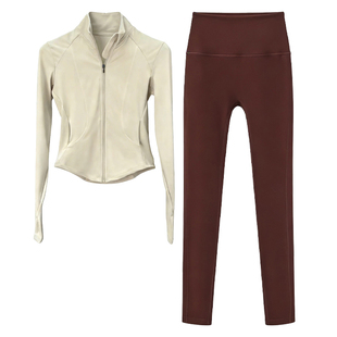 健身服女套装春季高级感普拉提撸铁训练速干跑步运动专业瑜伽衣服