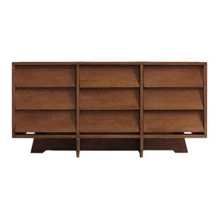 Ni尼家实木九斗柜客厅边柜储物柜卧室抽屉收纳柜中古风复古玄关柜