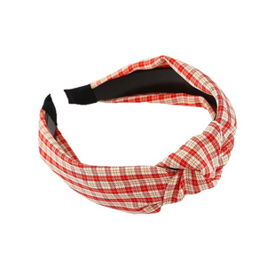 韩国学院风复古宽边中间打结发箍日系文艺格子甜美压发卡洗脸头箍