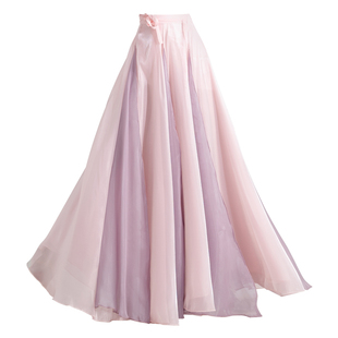 古典舞纱衣纱裙套装飘逸大摆裙粉紫色仙气剧目表演服中国舞舞蹈服