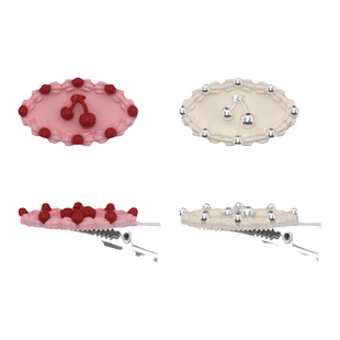 TOGGLER 小小甜系列 椭圆奶油樱桃蛋糕可爱碎发bb夹发夹边夹秋冬