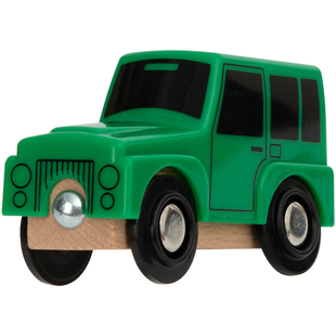 惯性小车磁性火车救护车警车工程车轿车木质轨道男女孩益智玩具车