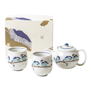 日本进口九谷烧山雀陶瓷茶壶茶具日式家用功夫茶杯泡茶壶送礼礼盒
