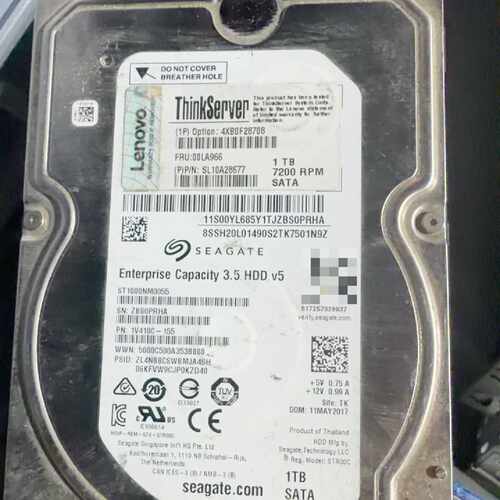 议价联想ThinkServer 1TB企业级硬盘，型号ST100