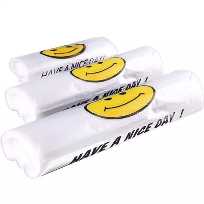 【加厚】笑脸袋塑料袋批发加厚手提式袋子胶袋购物袋方便袋胶袋子