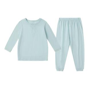 丽婴房[小桉叶]26夏季兰精天丝儿童薄款秋衣内衣套装家居服空调服