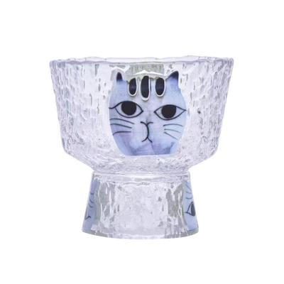 日式猫咪玻璃清酒杯茶杯